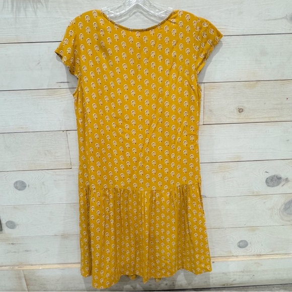 Garnet Hill yellow floral crepe/ shift dress ❤️ - Picture 8 of 8